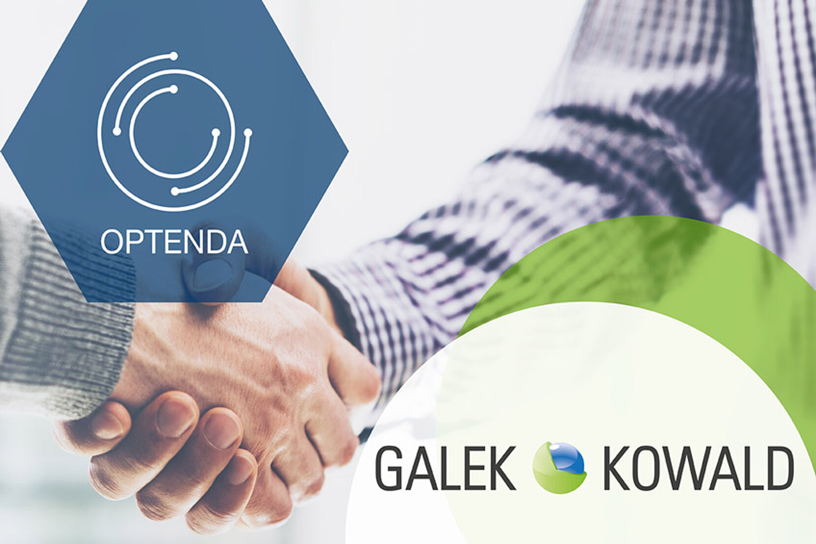 Kooperation zwischen OPTENDA und Galek & Kowald Handschlag